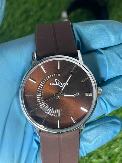 SMART TIME Men's Modern Brown Dial Casual Watch