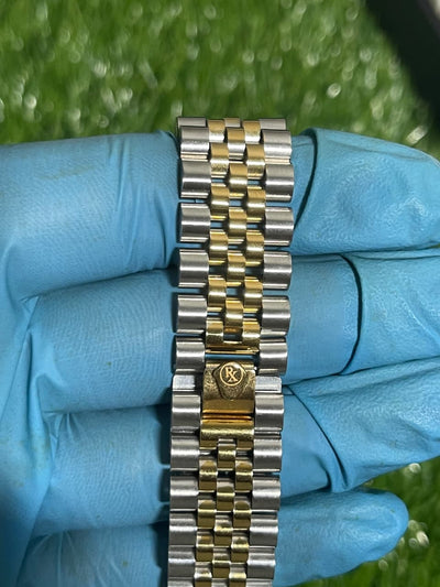 Rolex Two-Tone Datejust Style Watch with Silver Dial