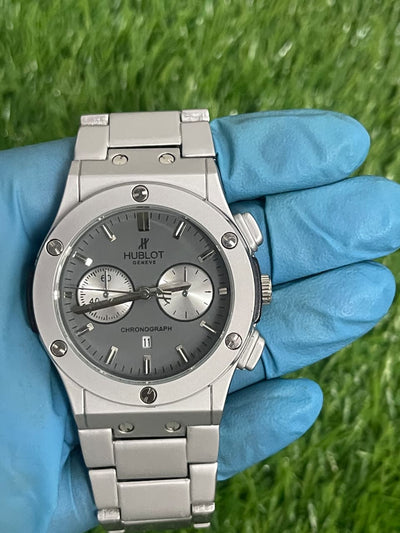 Hublot Genève Quartz Luxury Watch – Silver Edition - Grey