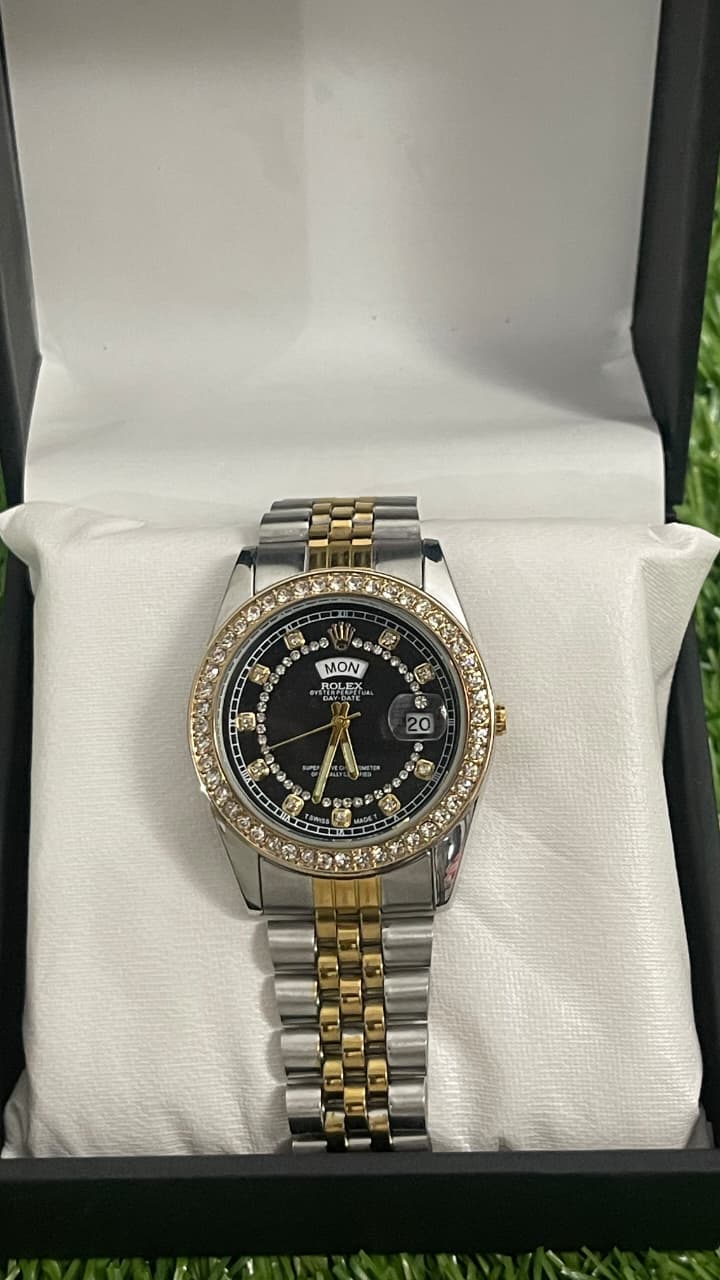 Rolex Diamond-Accented Two-Tone Luxury Watch