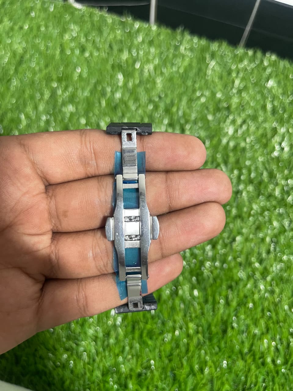 Black fiber Aura with Master Butterfly lock Stealth Black Arabic Dial