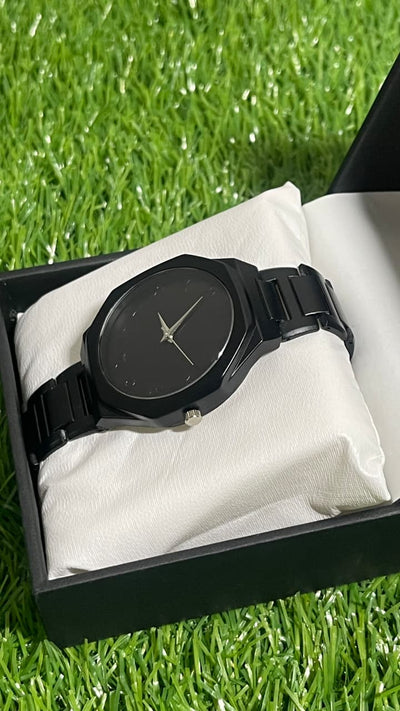 Black Aura Steel Body With Arabic Dial