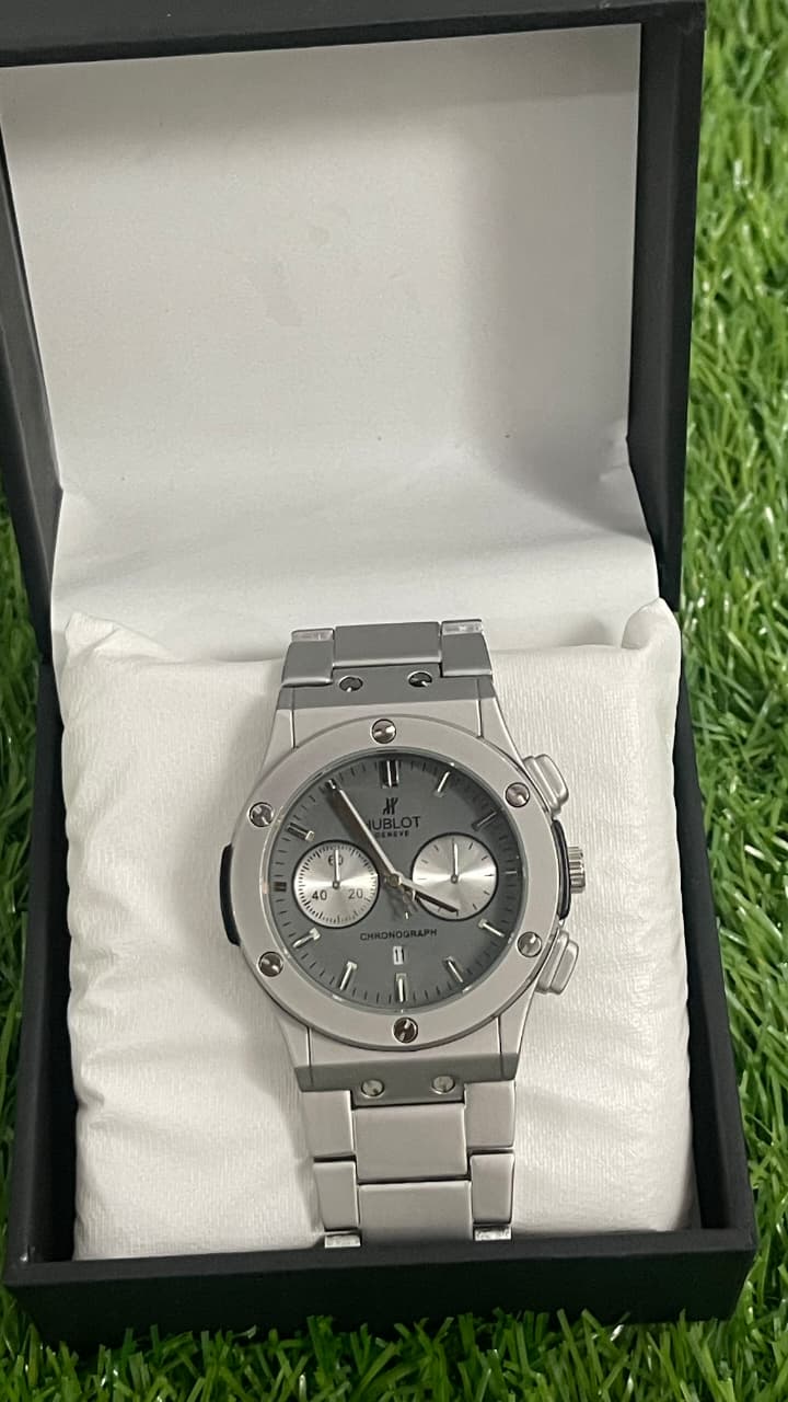 Hublot Genève Quartz Luxury Watch – Silver Edition - Grey