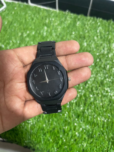 Black Aura Steel Body With Arabic Dial