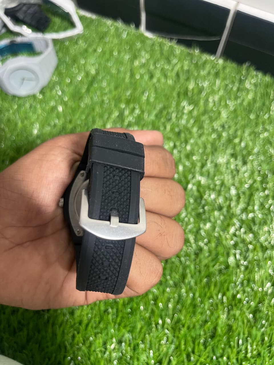 Black Aura With Silicone Strap Arabic Dial
