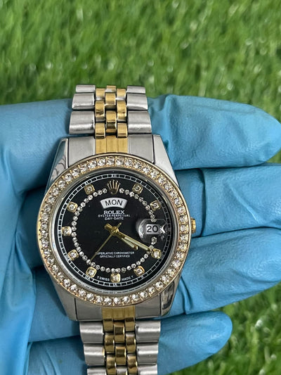 Rolex Diamond-Accented Two-Tone Luxury Watch